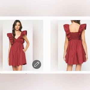 Entro Sunset Ruffle Mini Dress